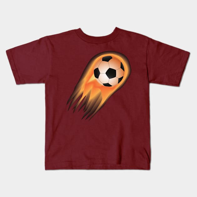 Soccer Ball Kids T-Shirt by FullOnNostalgia